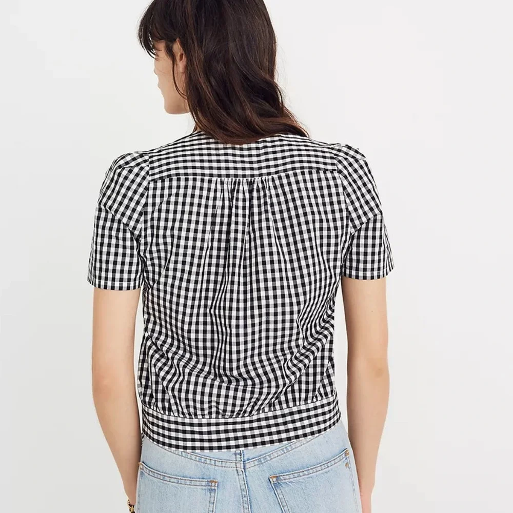 ‼️ NAME YOUR PRICE /// DONATING THU 5/11 ‼️
 Madewell Short-Sleeve Wrap Top - Picture 4 of 6